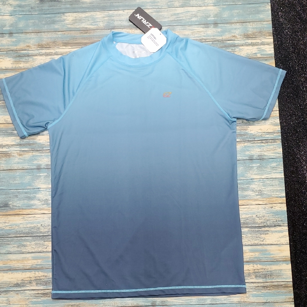 Nautica Men's Blue Short Sleeve Tee UPF50+ Quick DRY Ultraviolet
